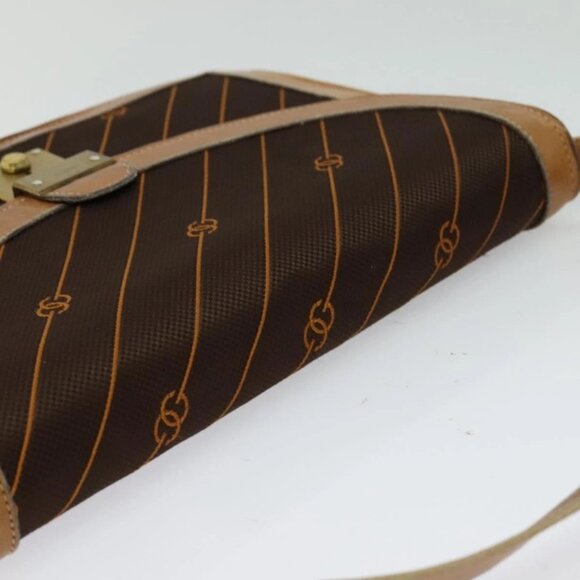 GUCCI Shoulder Bag Canvas Leather Brown Gold Auth ep9840 - Picture 6 of 16